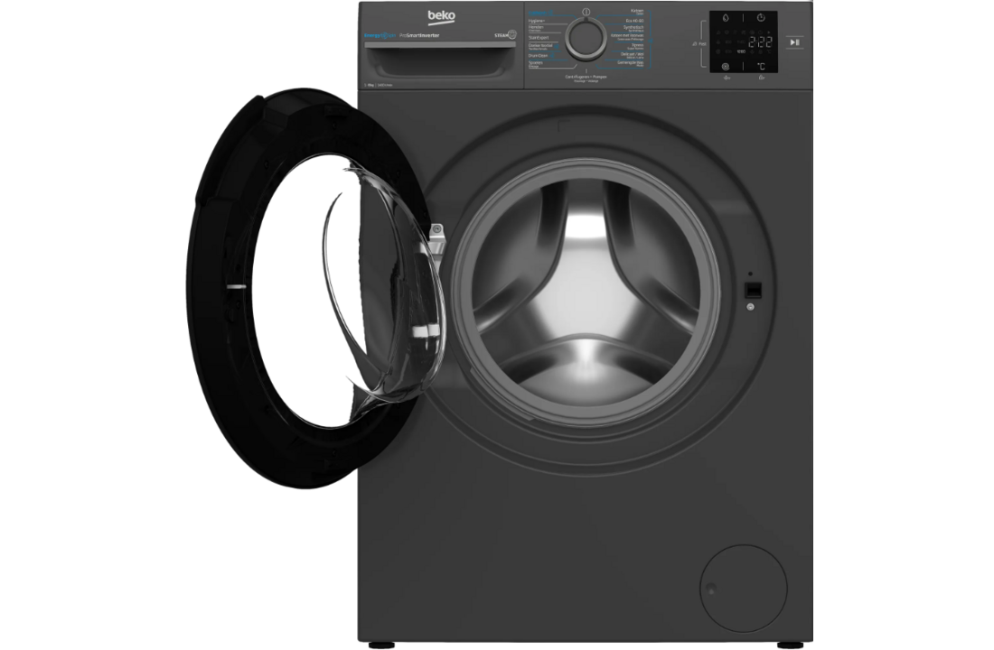 Beko BM3WFT3841A EnergySpin Antraciet - Wasmachine