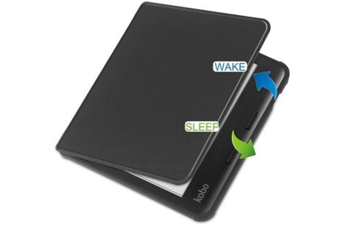 Just in Case Kobo Libra Colour Folio Case Zwart - Tablethoes