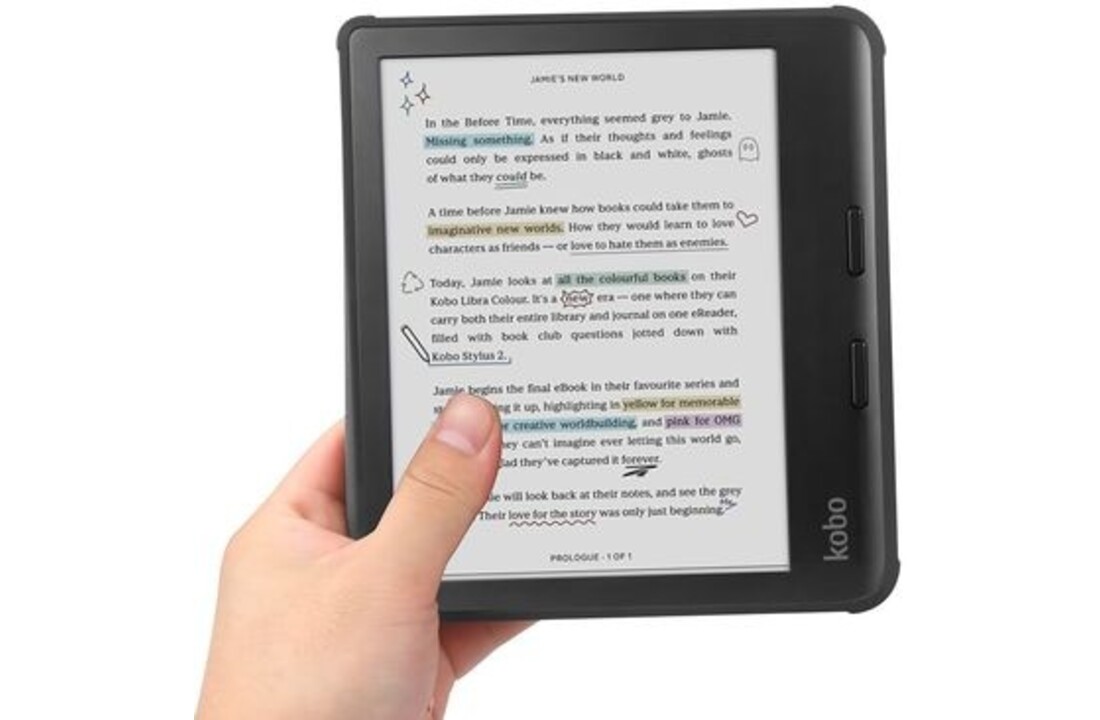 Just in Case Kobo Libra Colour Folio Case Zwart - Tablethoes