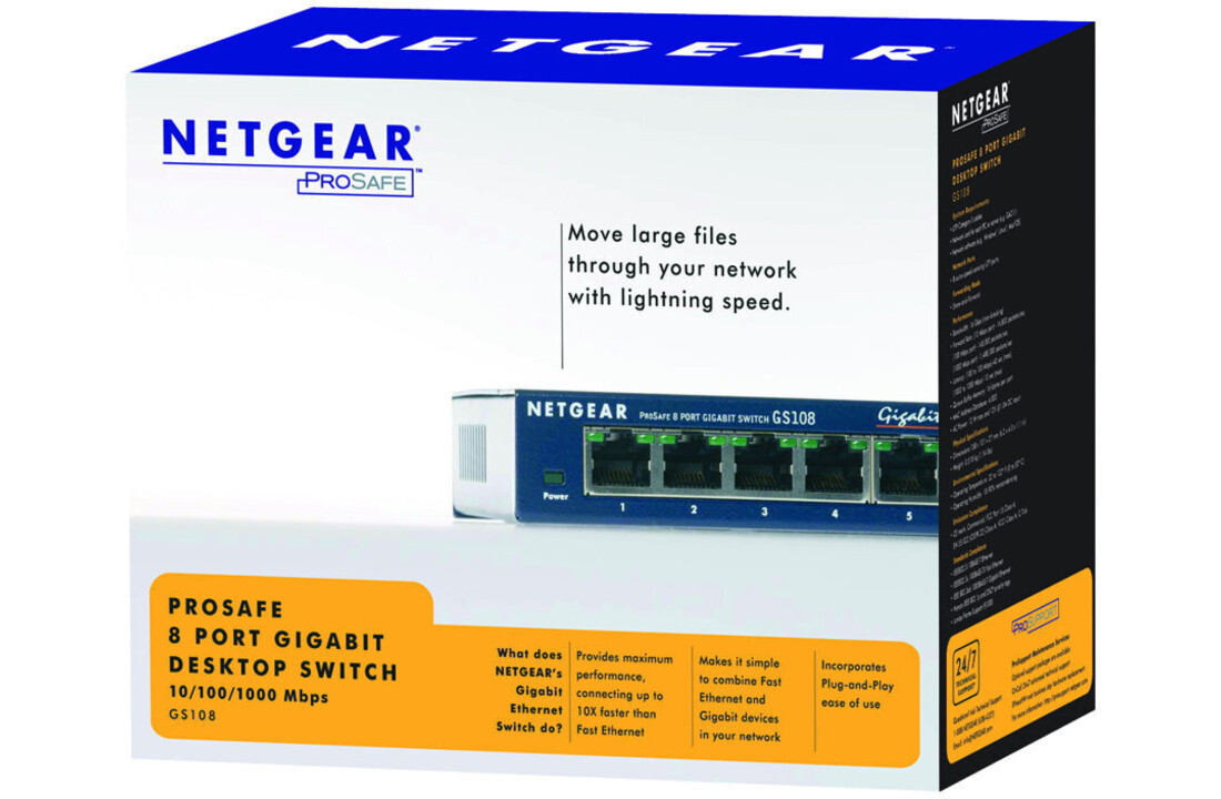 Netgear Prosafe GS108 - Netwerk switch