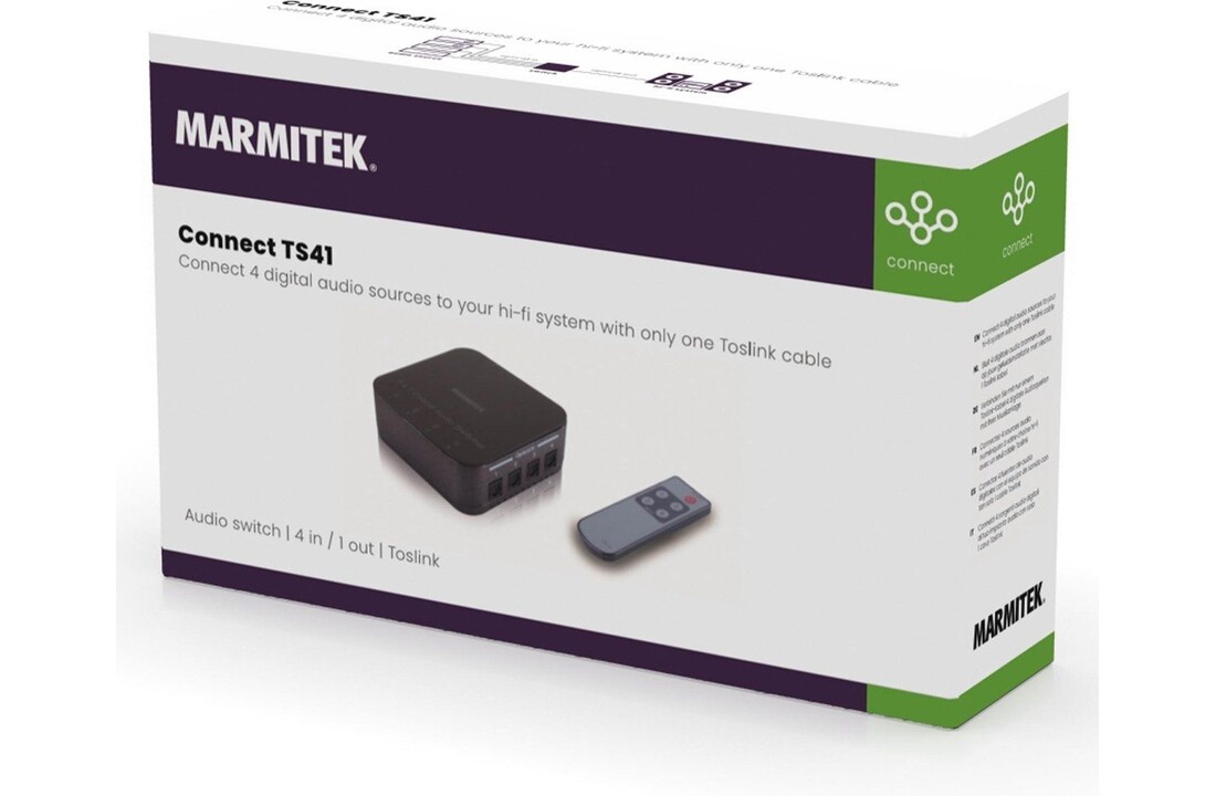 Marmitek Connect TS41 Toslink Digital Audio Switch 4x1