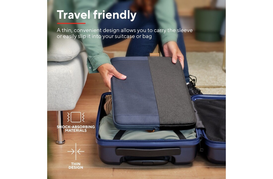 Trust Lisboa 16 inch laptop sleeve Blauw - Laptoptas