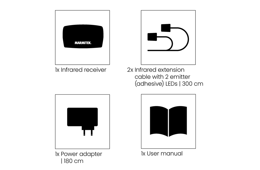 Marmitek Invisible Control Black 4 Infrarood verlenger