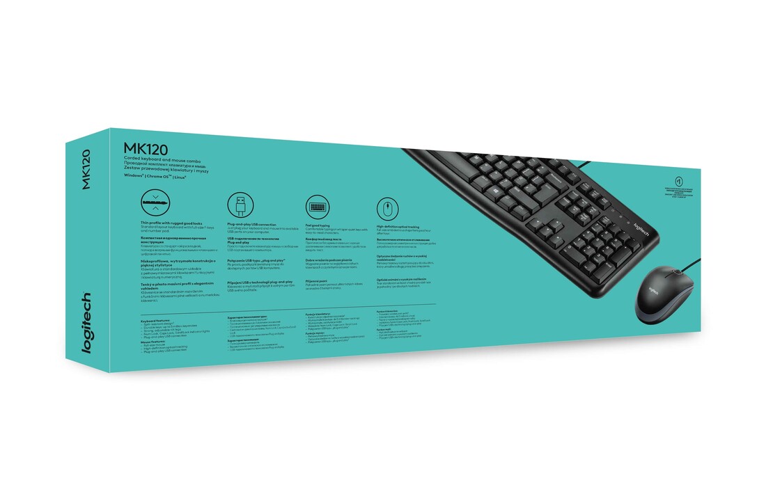Logitech Desktop MK120 - Toetsenbord + muis set
