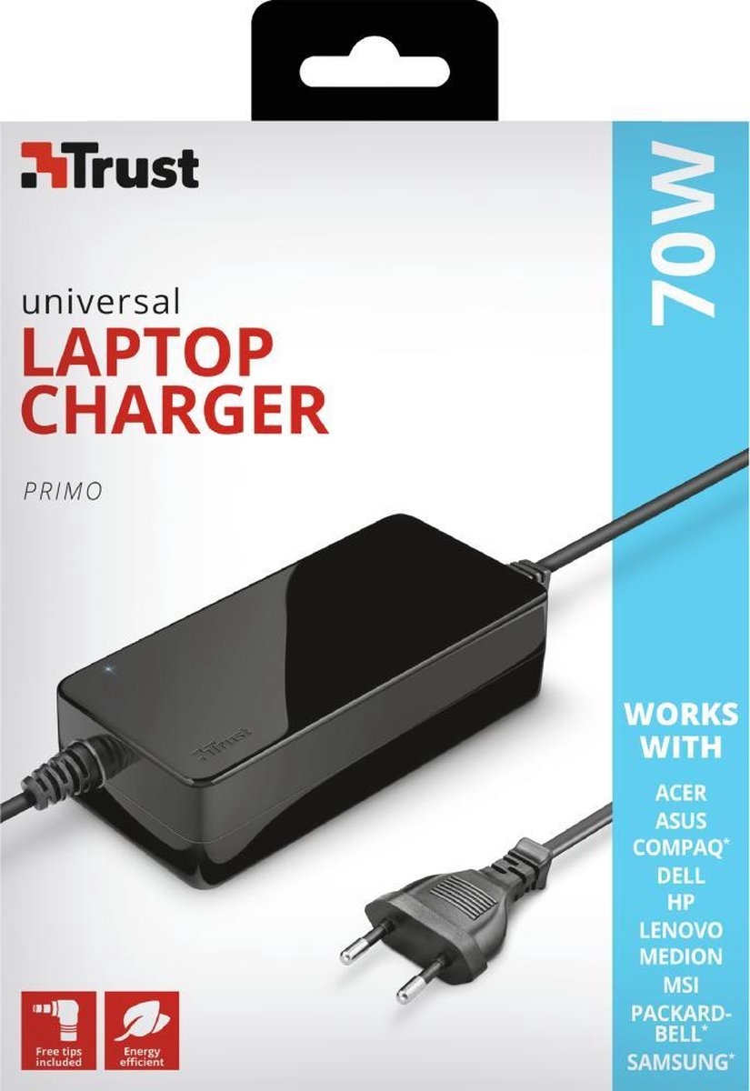 Trust Primo Universele 70W-laptopoplader