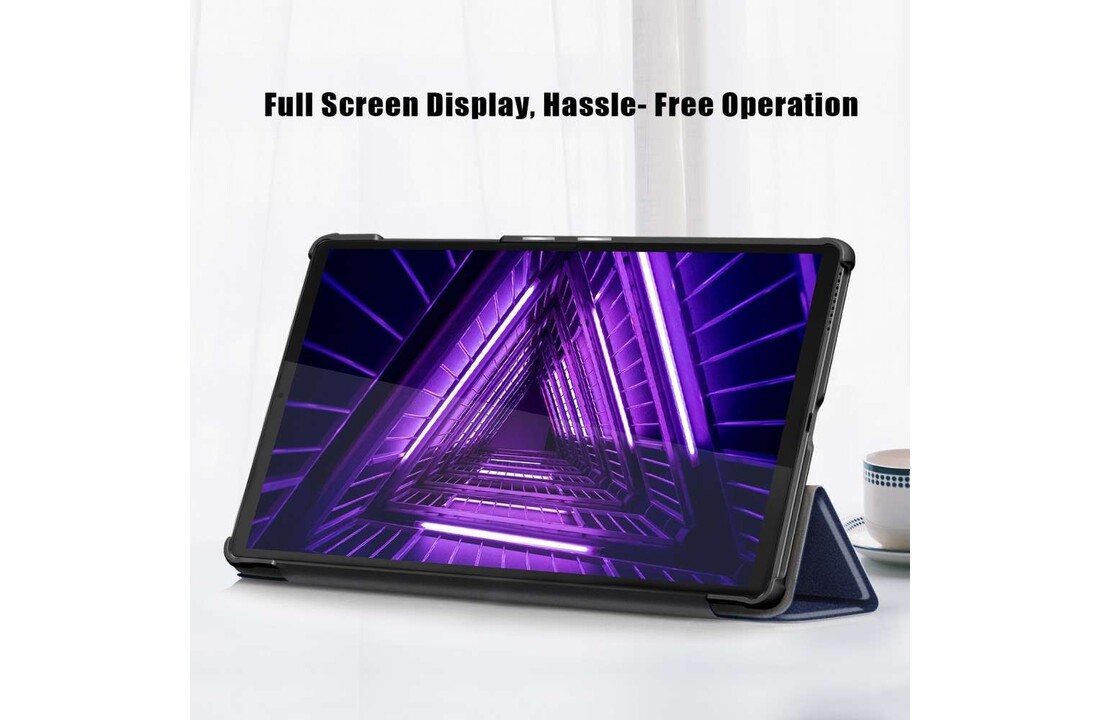 Just in Case Smart Tri-Fold Case - Lenovo M10HD - Blauw - Tablethoes