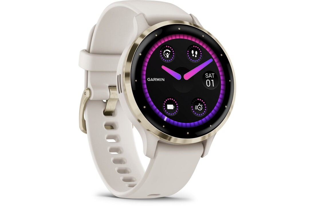 Garmin Venu 3S Goud/Wit - Smartwatch