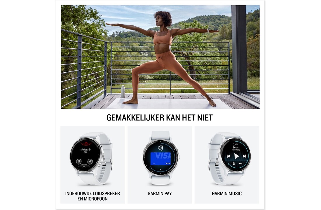 Garmin Venu 3S Goud/Wit - Smartwatch