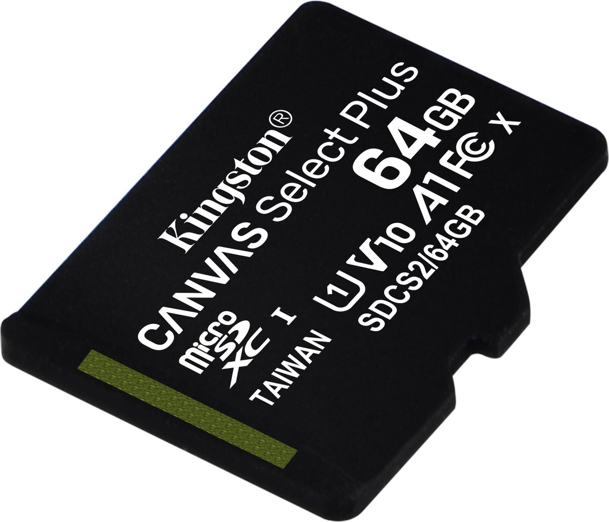 Kingston Canvas Select Plus microSDXC 64GB - Micro SD kaart