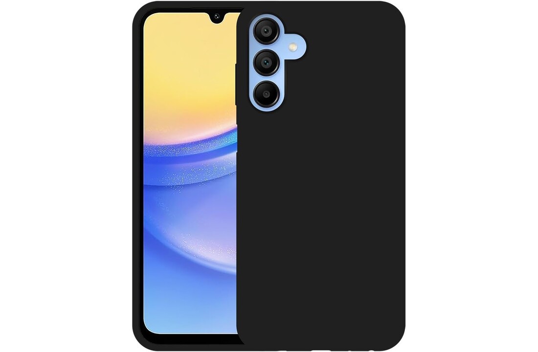 Just In Case Samsung Galaxy A15 TPU Rubber Case Zwart - Telefoonhoesje