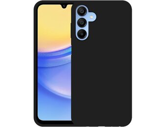 Just In Case Samsung Galaxy A15 TPU Rubber Case Zwart - Telefoonhoesje