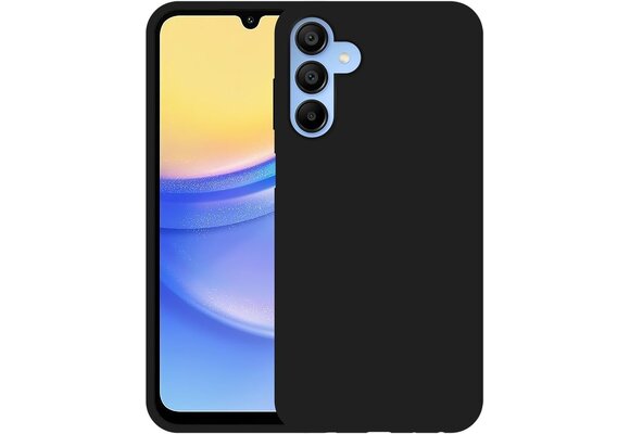 Just In Case Samsung Galaxy A15 TPU Rubber Case Zwart - Telefoonhoesje