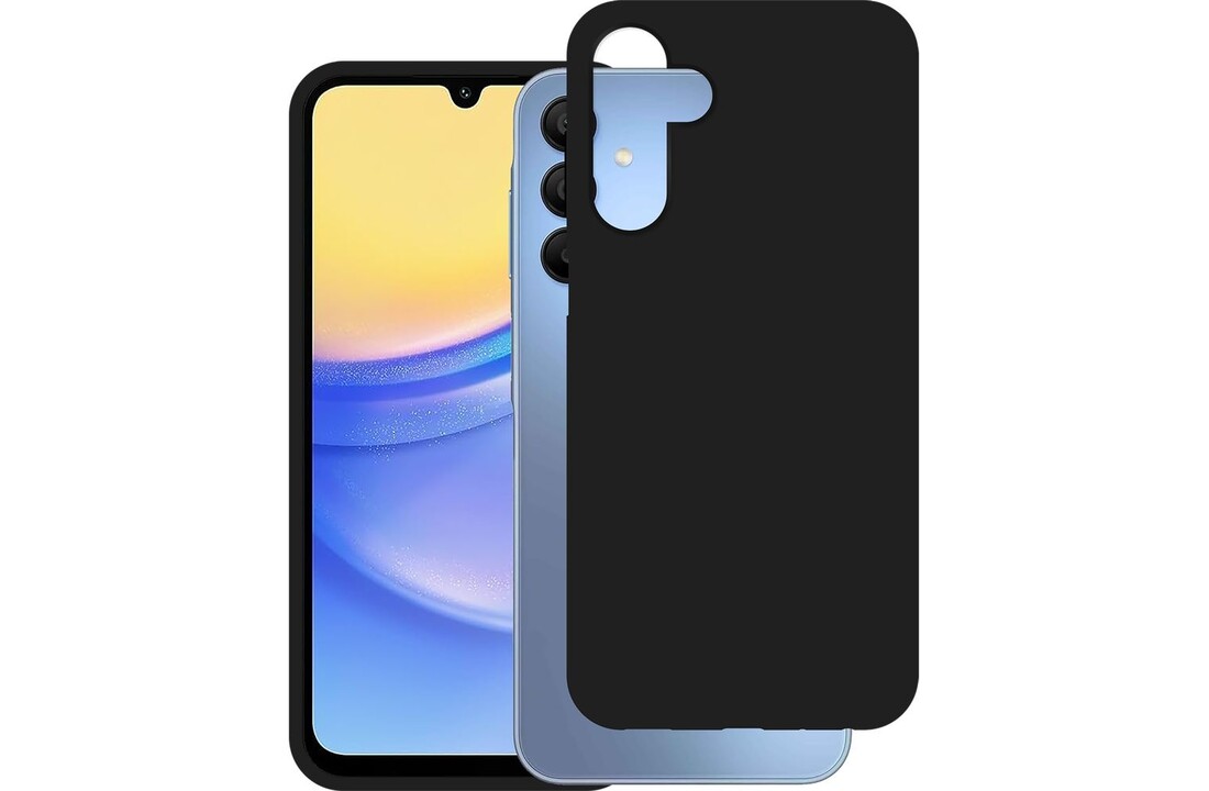 Just In Case Samsung Galaxy A15 TPU Rubber Case Zwart - Telefoonhoesje