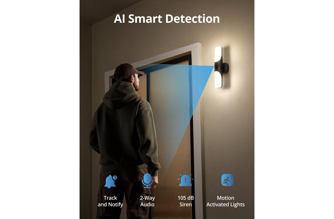 Eufy Wall Light Cam 2K S100 - Beveiligingscamera