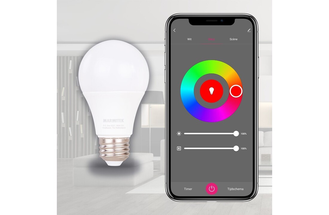 Marmitek Glow MO - Slimme lamp E27 Kleur - Slimme lamp