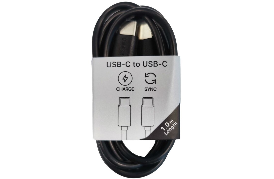 Musthavz to Go USB-C naar USB-C kabel 1M Zwart