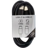 Musthavz to Go USB-C naar USB-C kabel 1M Zwart