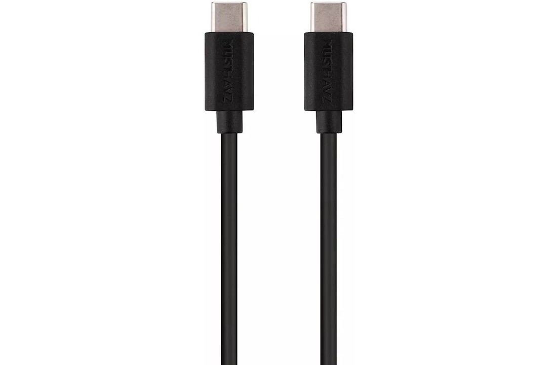Musthavz to Go USB-C naar USB-C kabel 1M Zwart