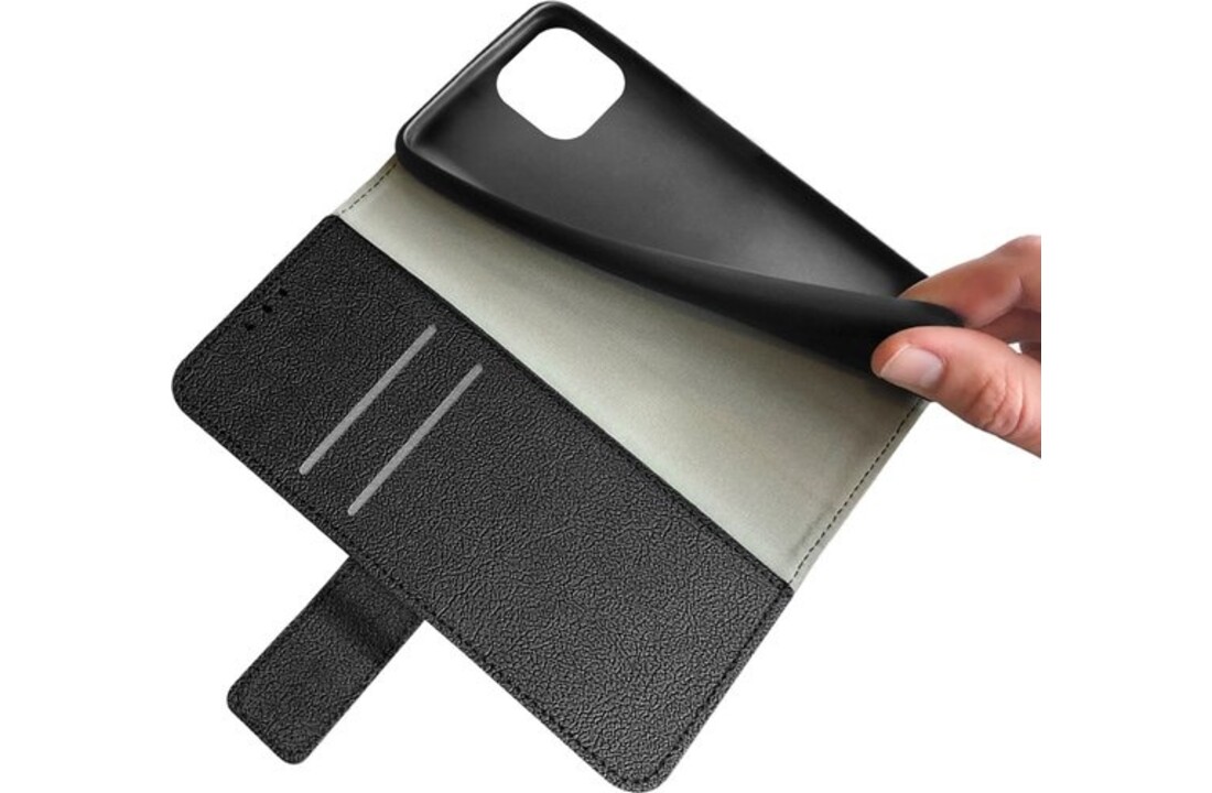 Just in Case Wallet Classic voor iPhone 14 Zwart - Telefoonhoesje