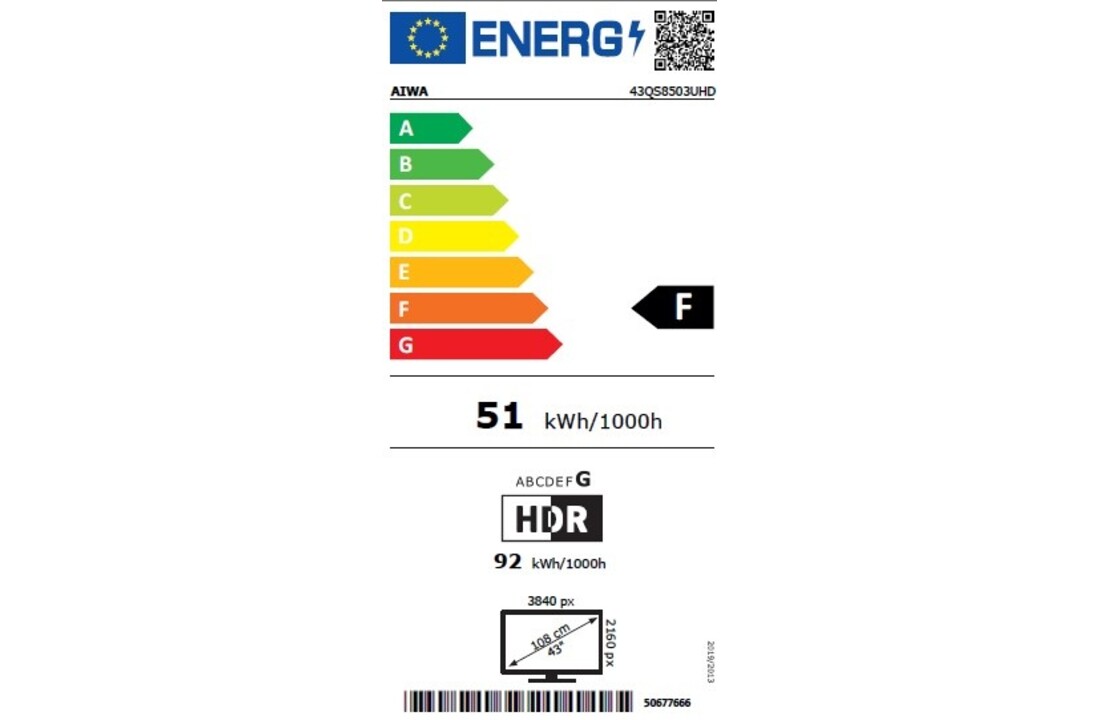 Aiwa 43QS8503UHD - LED TV