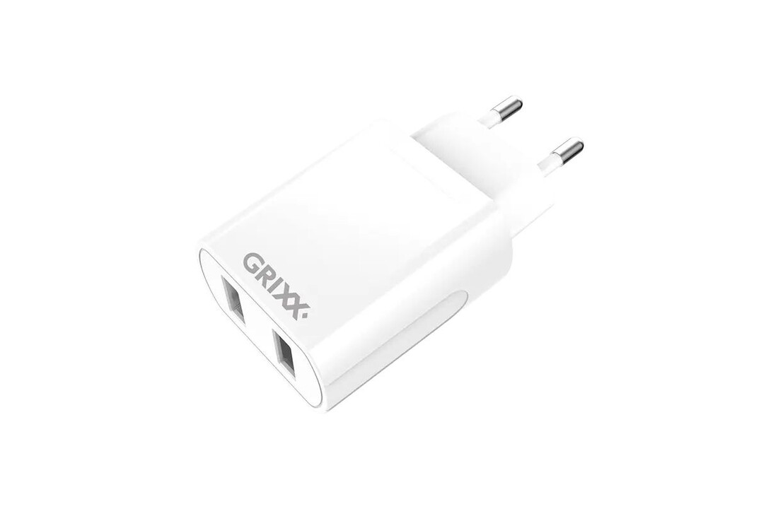 Grixx Power Adapter 220V dubbele USB-oplader