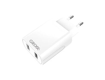 Grixx Power Adapter 220V dubbele USB-oplader