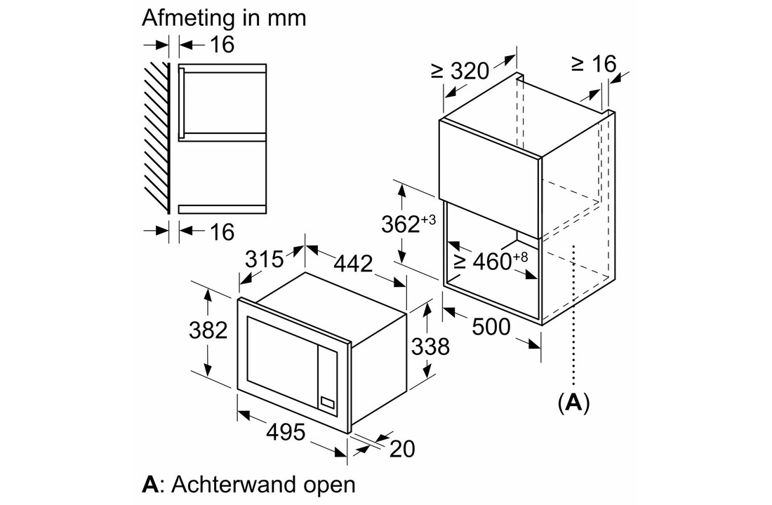Bosch BFL523MB3 - Inbouw magnetron