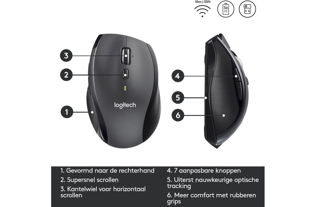 Logitech Wireless Marathon Mouse M705 - Muis
