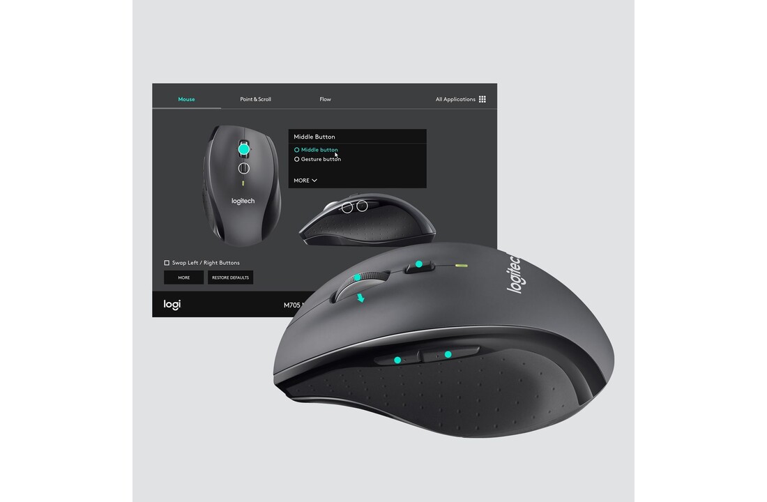 Logitech Wireless Marathon Mouse M705 - Muis