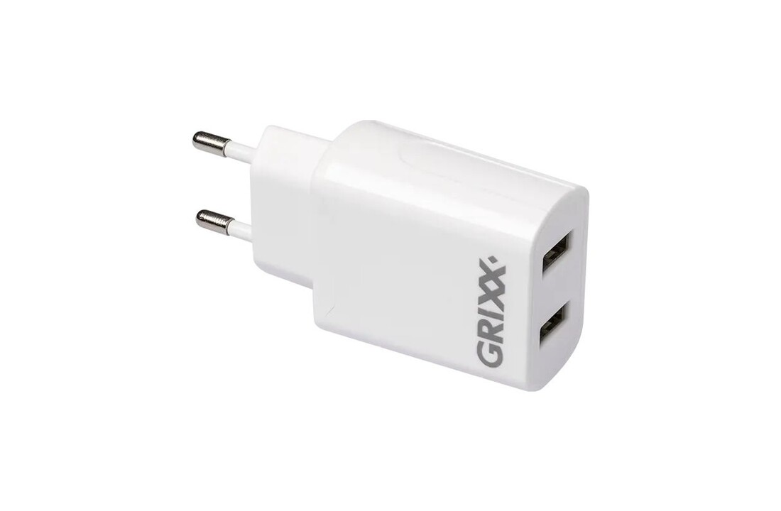 Grixx Power Adapter 220V dubbele USB-oplader