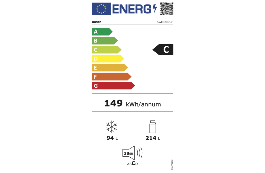 Bosch KGE36EICP - Koel-vriescombinatie