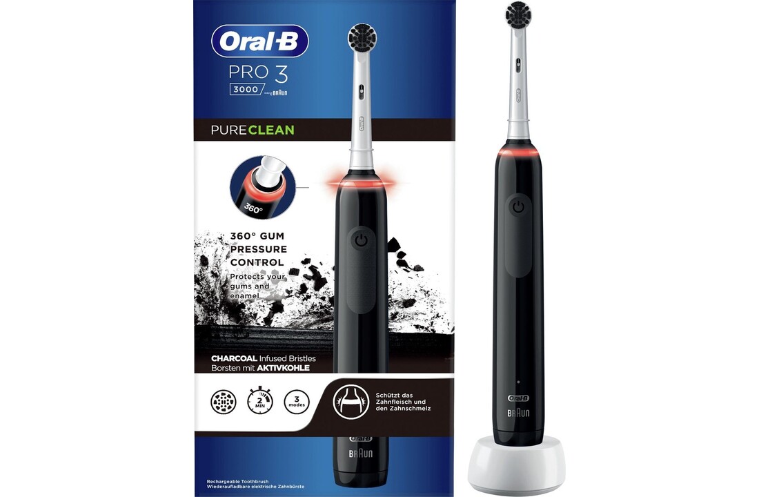 Oral-B Pro 3 3000 Pure Clean Zwart - Elektrische tandenborstel