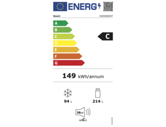 Bosch KGE36EWCP EXCLUSIV  - Koel-vriescombinatie