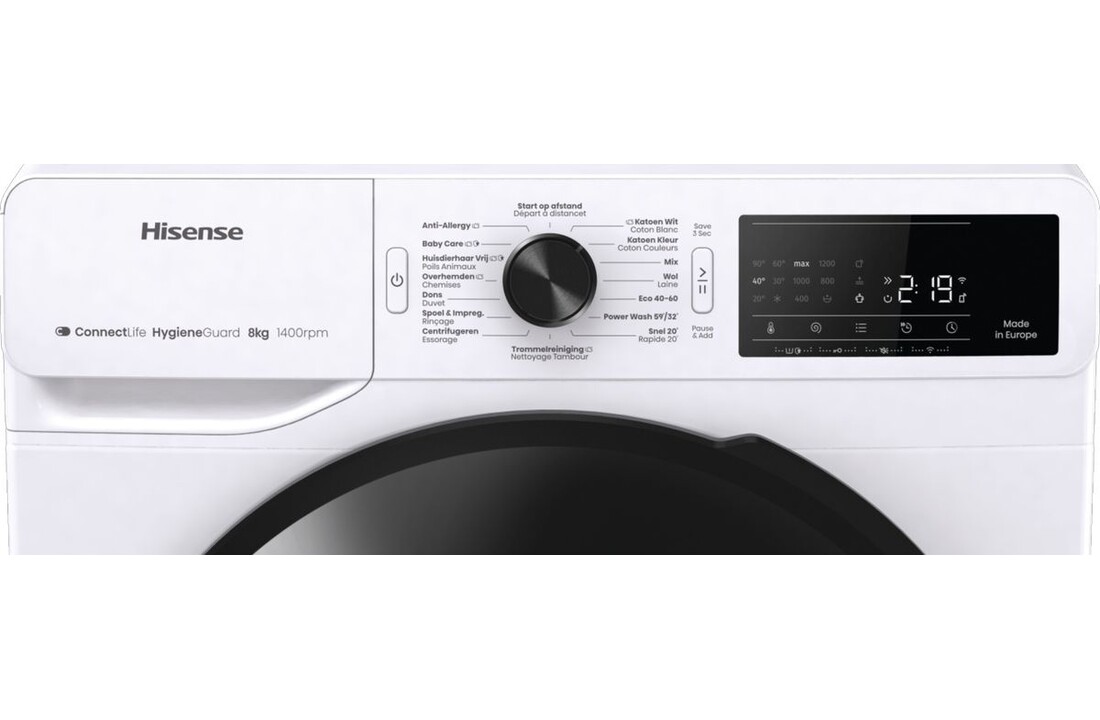 Hisense WF3V843BW/BLX - Wasmachine