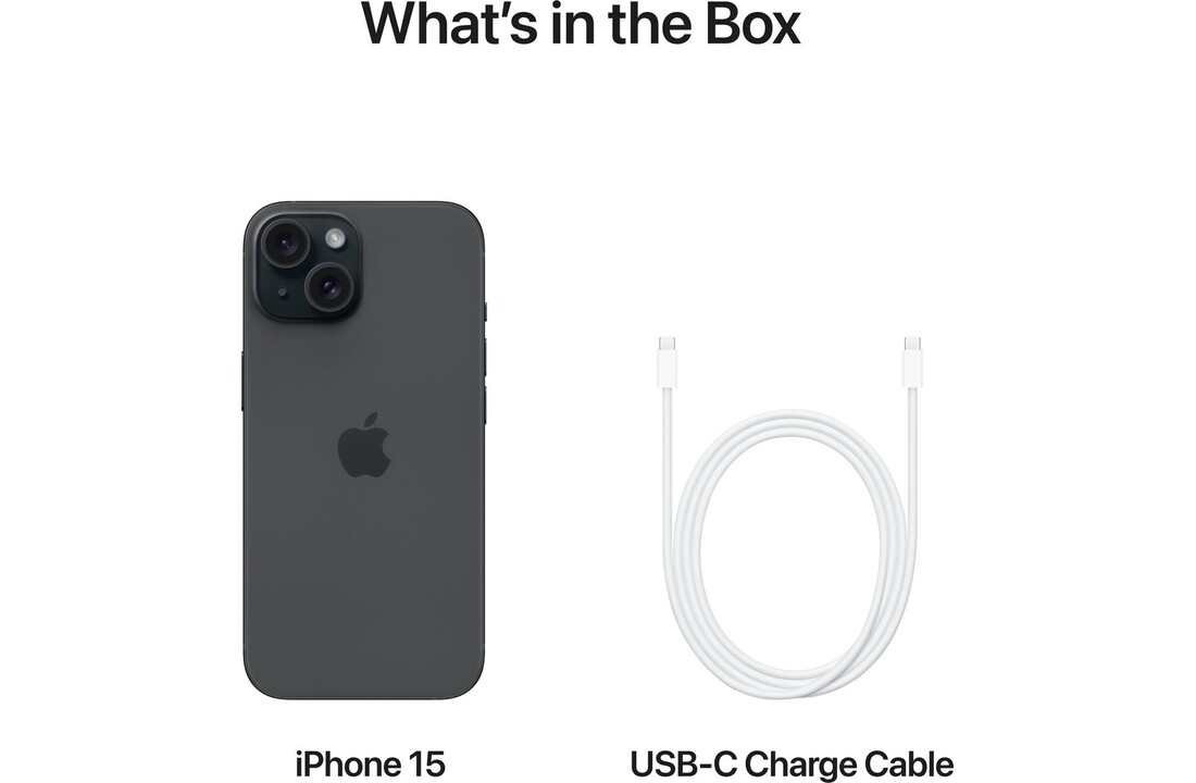 Apple iPhone 15 128GB Zwart - Mobiele telefoon