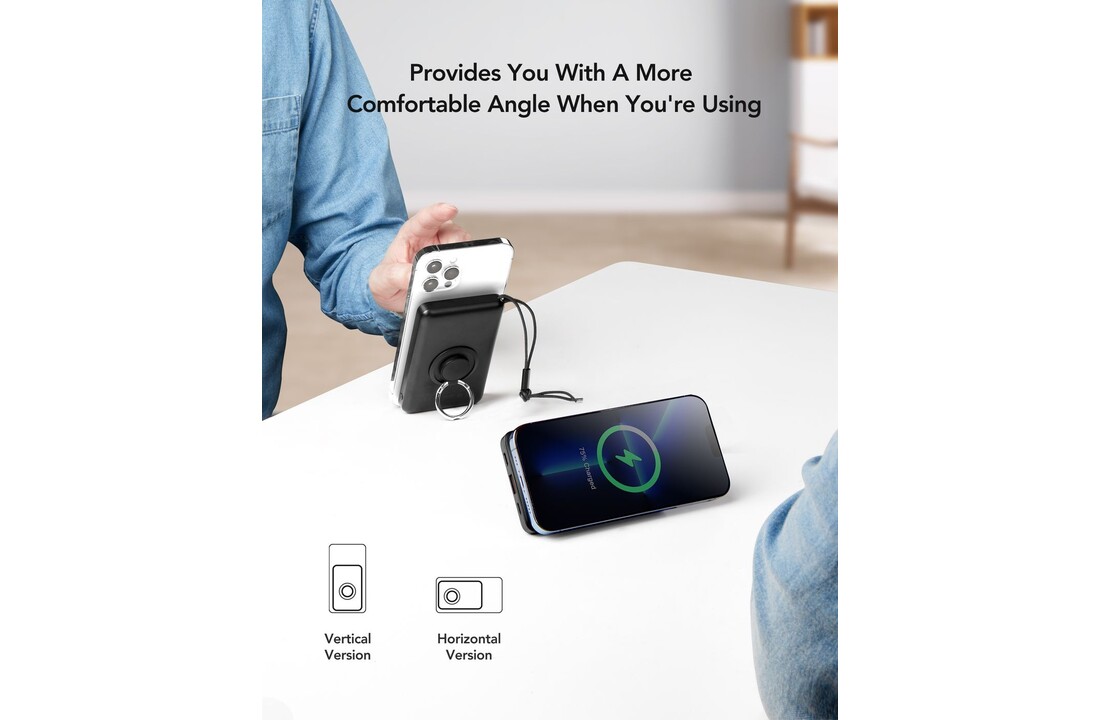 Veger MagOn W1151 10.000mAh Powerbank Zwart - Powerbank