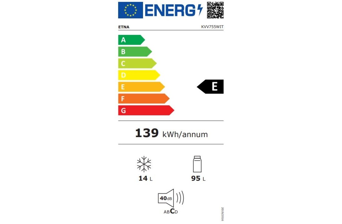 ETNA KVV755WIT - Tafelmodel koelkast