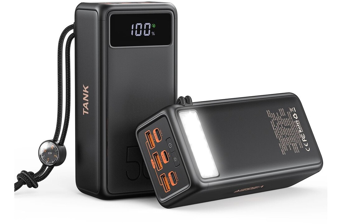 Veger Tank Boost W5001C 56.000 mAh Powerbank Zwart - Powerbank