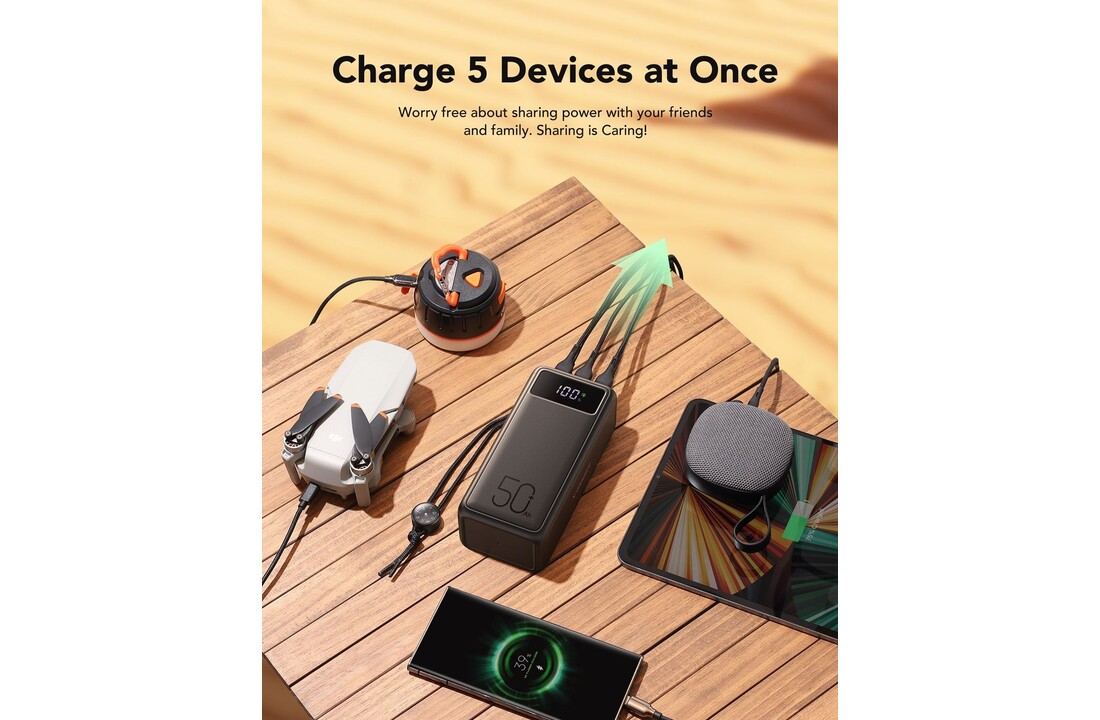 Veger Tank Boost W5001C 56.000 mAh Powerbank Zwart - Powerbank