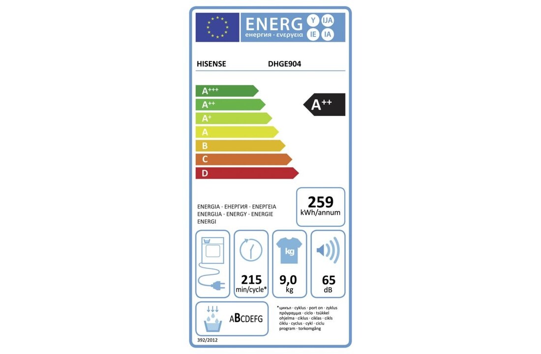 Hisense DHGE904 - Warmtepompdroger