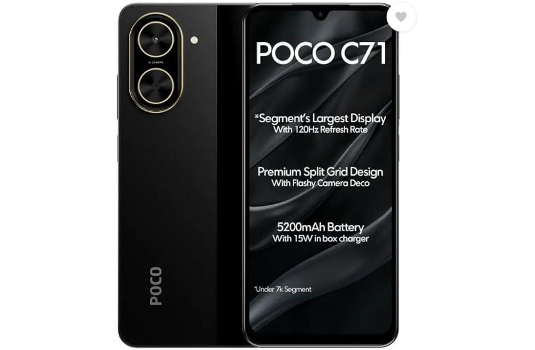 Xiaomi Poco C71 64GB Zwart - Mobiele telefoon