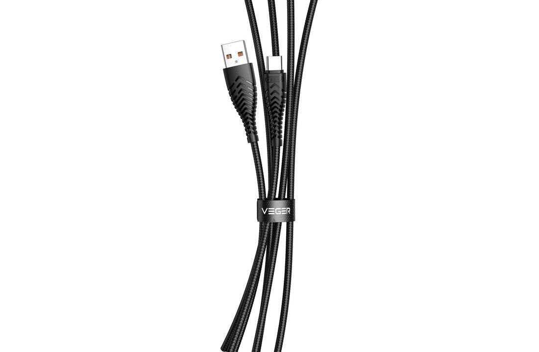 Veger V104 USB-A naar USB-C kabel 1.2m Nylon
