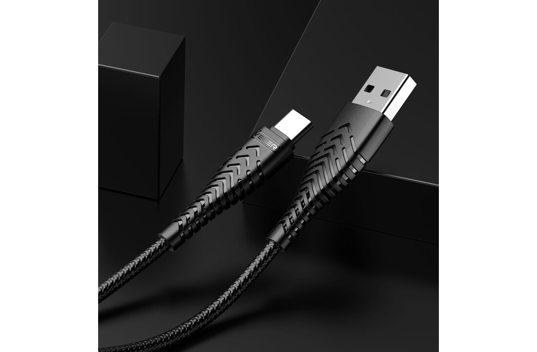 Veger V104 USB-A naar USB-C kabel 1.2m Nylon
