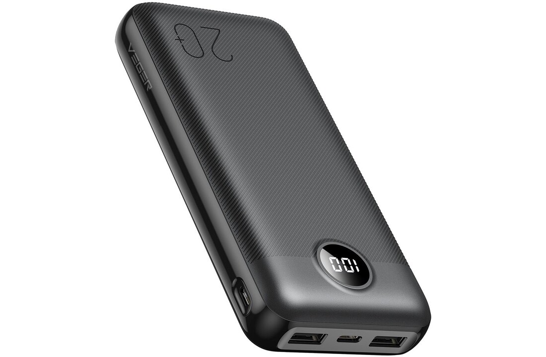 Veger L20S W2039PD 20.000 mAh Zwart - Powerbank