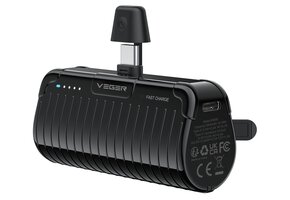 Veger PlugOn Pro-C W0558 5000mAh Zwart - Powerbank