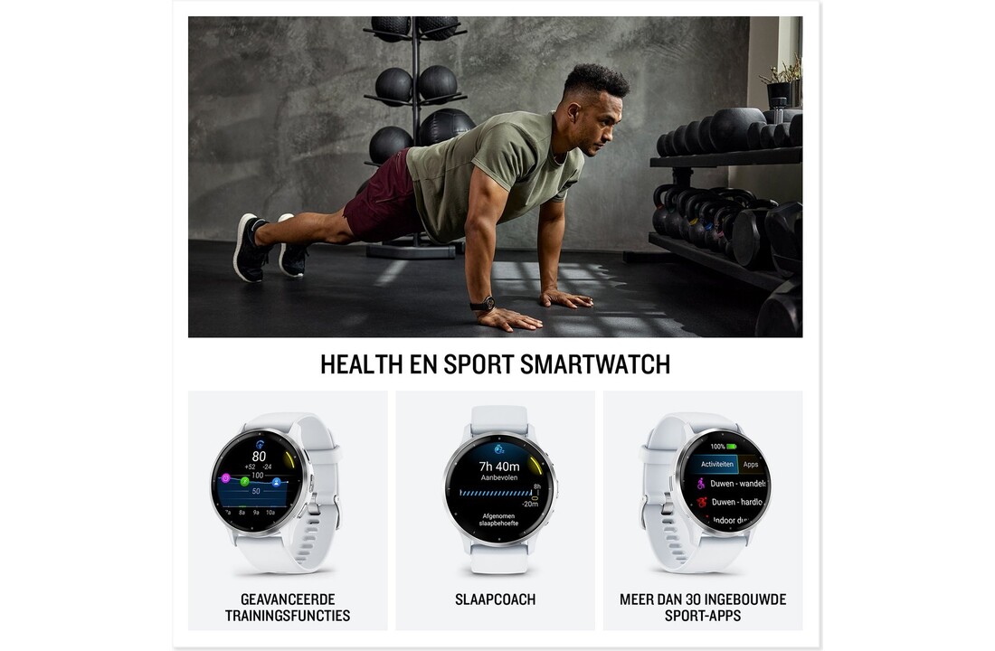 Garmin Venu 3S Goud/Wit - Smartwatch