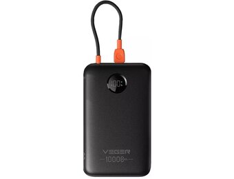 Veger K1C W1189 10.000 mAh Zwart - Powerbank