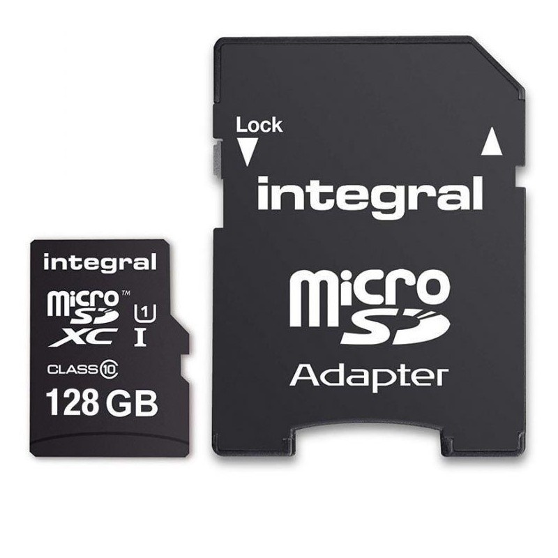 Integral High Speed MicroSDXC 128GB Class 10 - Micro SD kaart