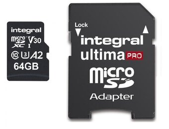 Integral Security MicroSDXC 64GB Class 10 - Micro SD kaart
