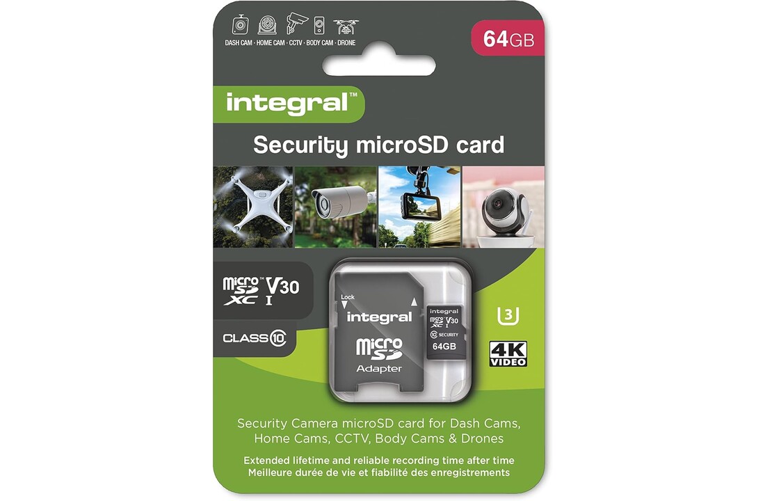 Integral Security MicroSDXC 64GB Class 10 - Micro SD kaart